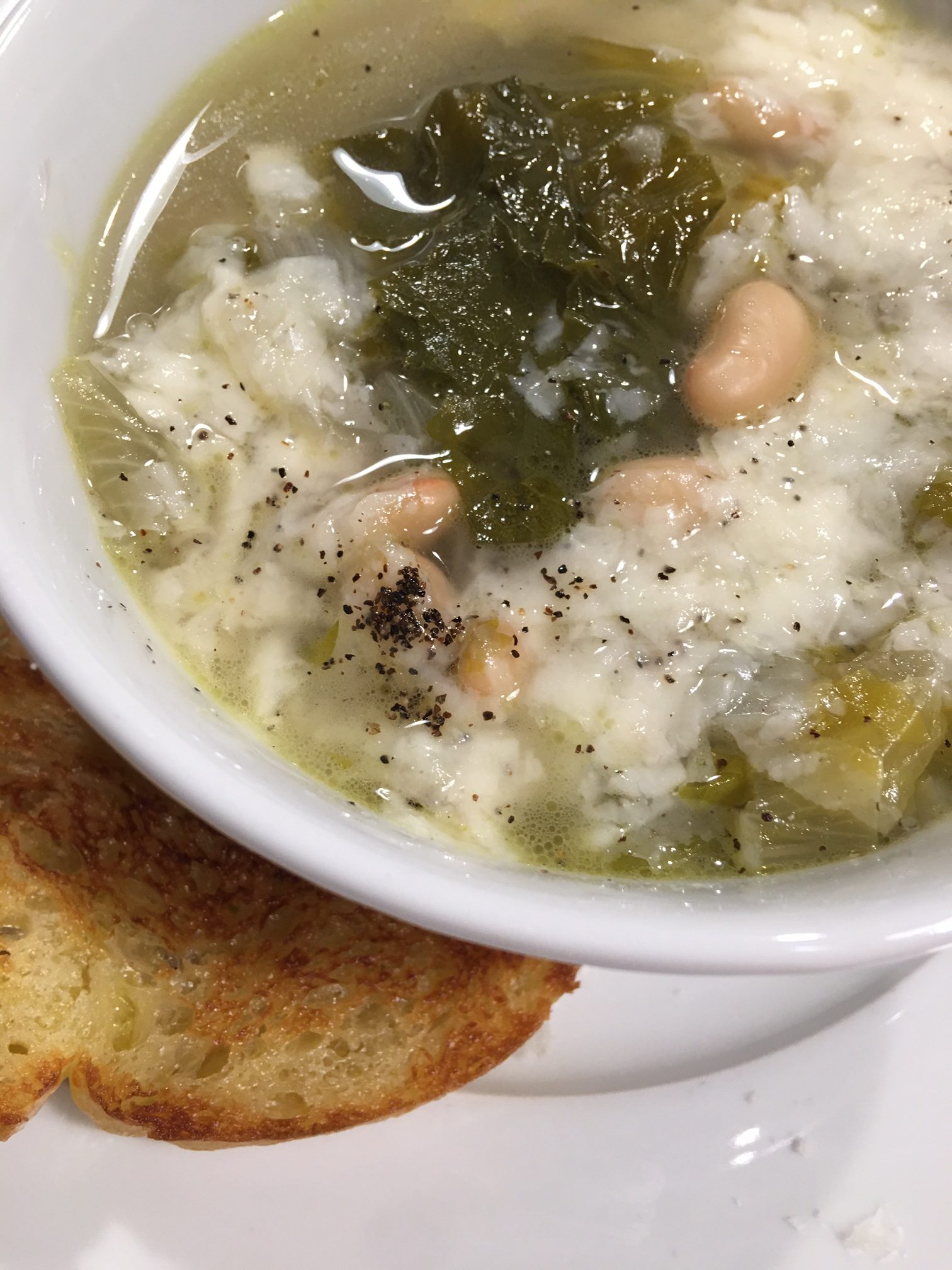 Italian Greens and Beans Recipe via @cynthiaferich